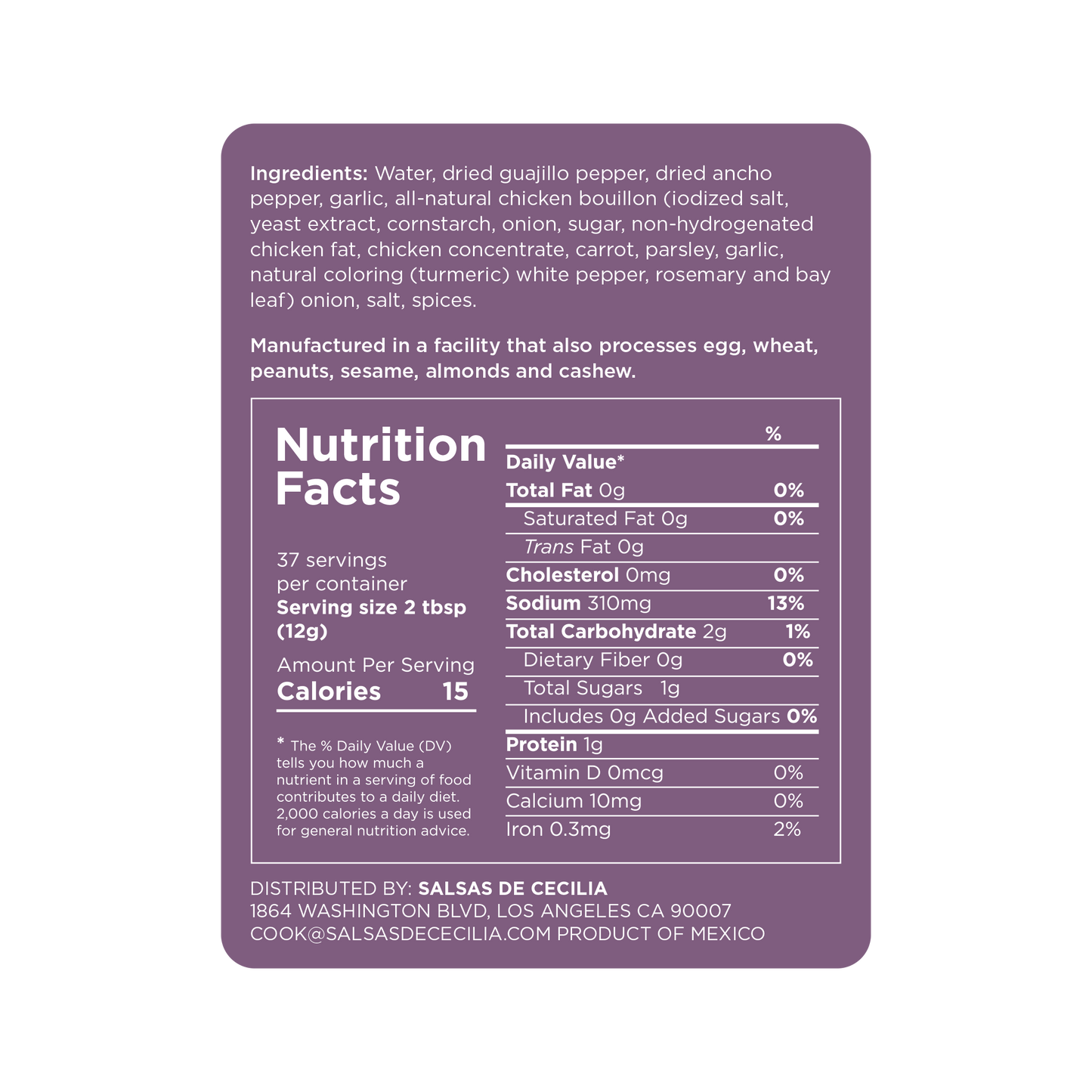 Salsa Pasilla Simmer Sauce